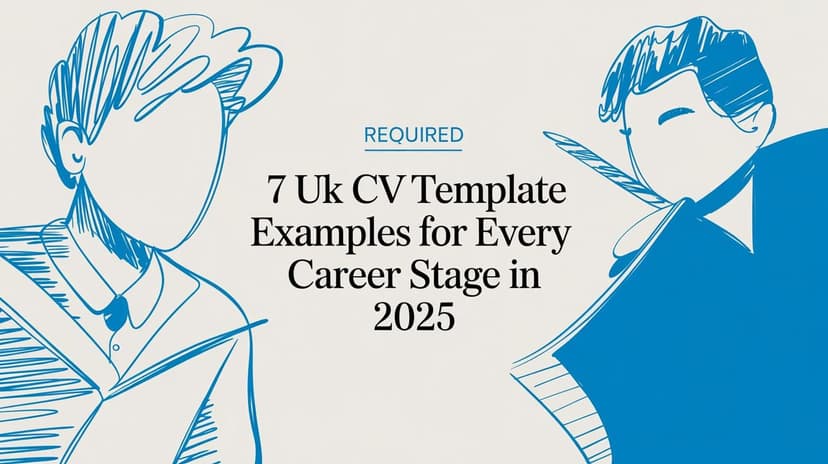 7 UK CV Template Examples for Every Career Stage in 2025 - Blog post image