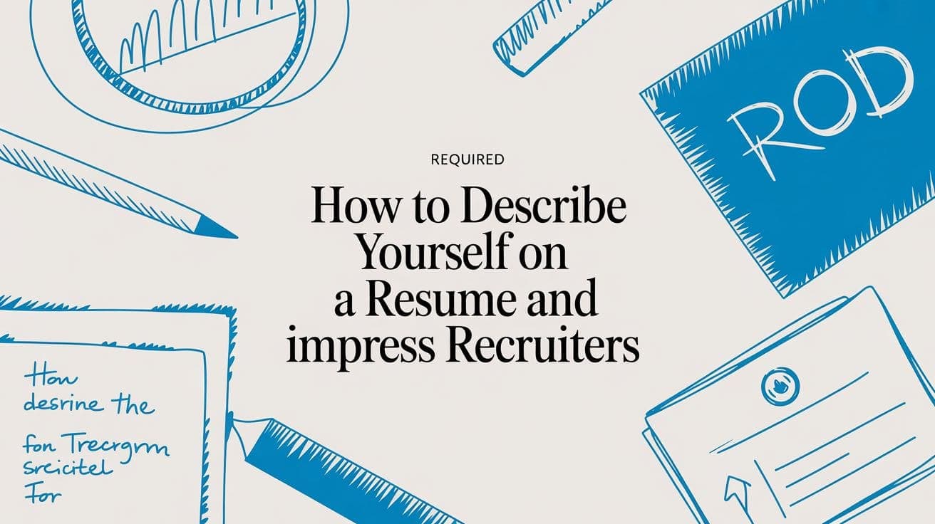 How to Describe Yourself on a Resume: Words and Examples