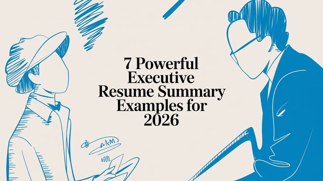 7 Executive Resume Summary Examples for C-Suite and VP Roles