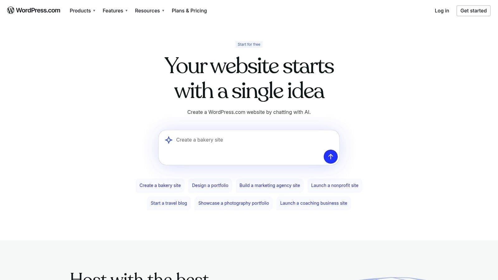 WordPress.com resume website builder block editor