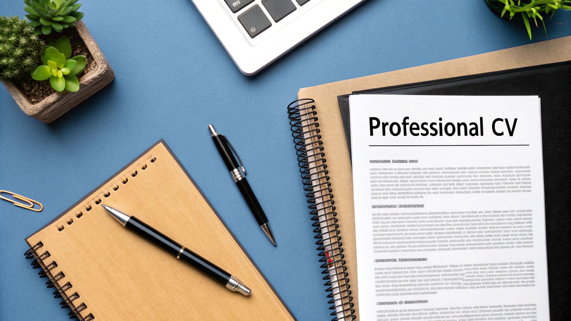 Traditional professional CV letter format example