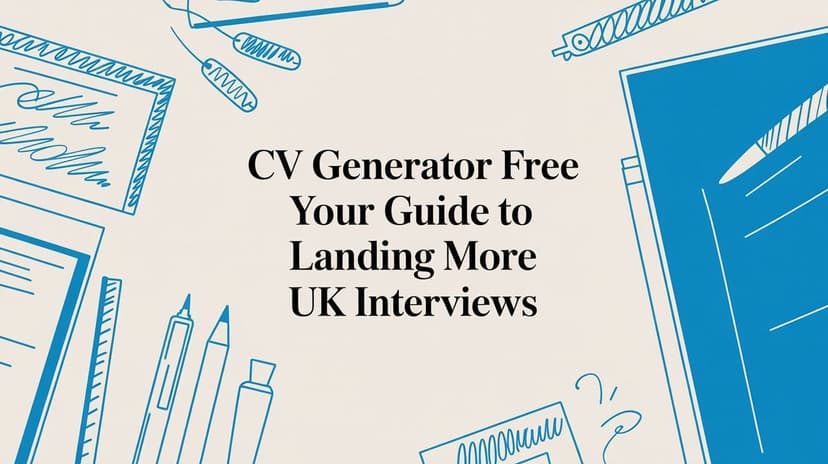 Best Free CV Generator UK: Your Guide to Landing More Interviews - Blog post image