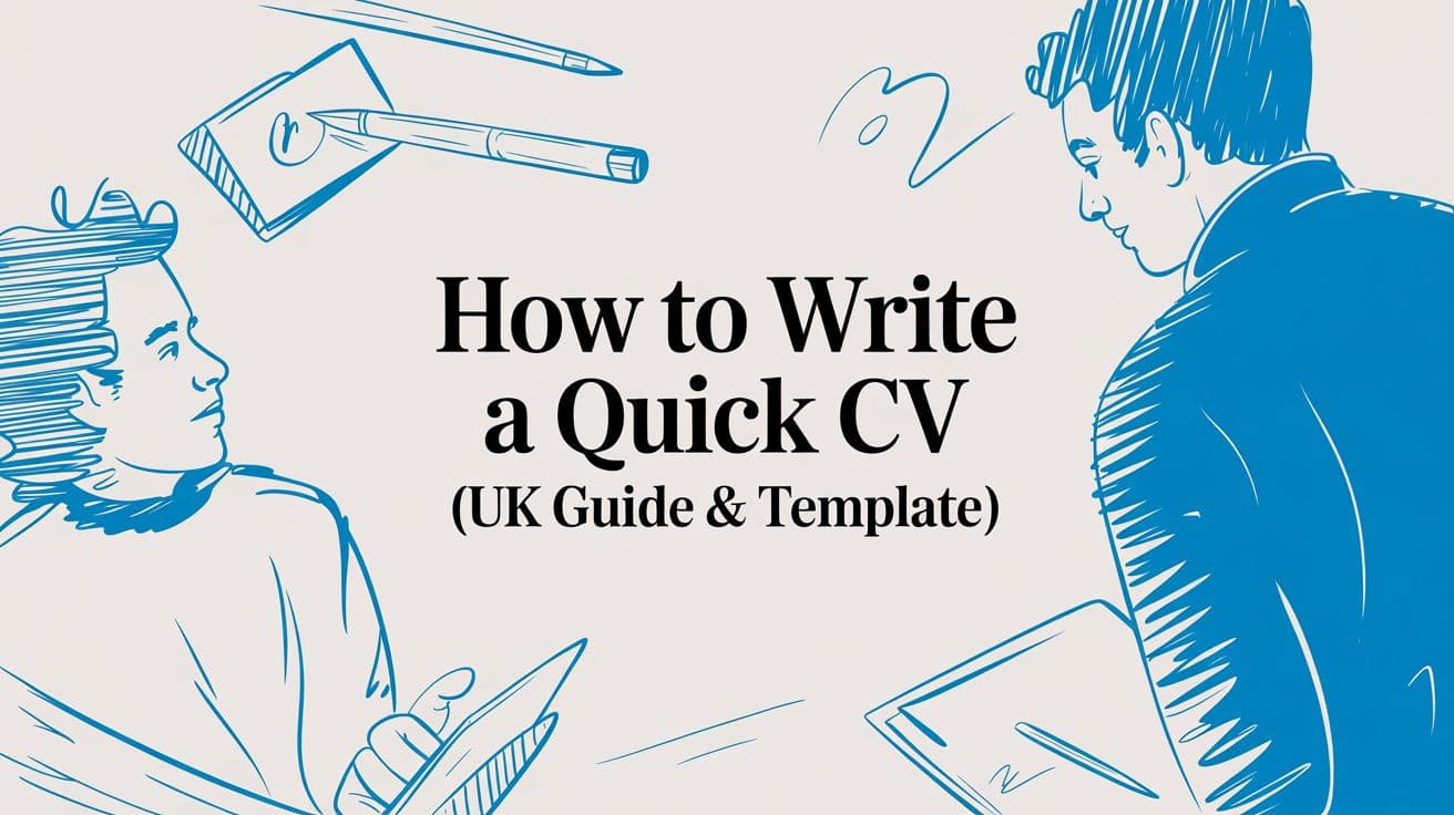 How to Write a Quick CV (UK Guide & Template)