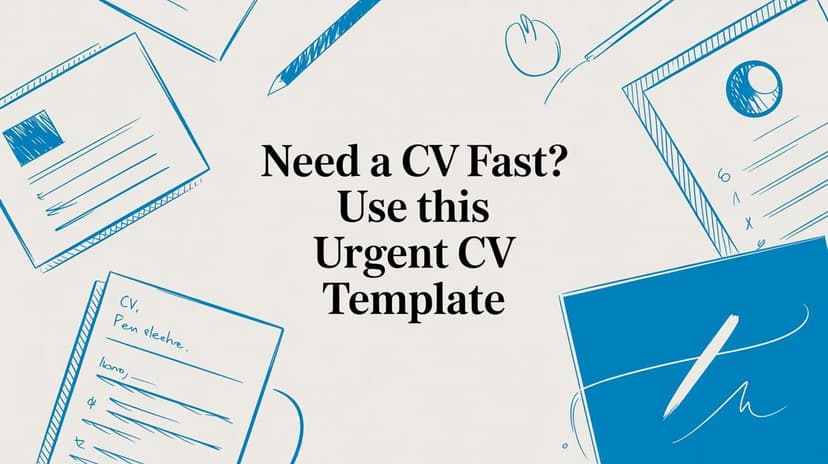Need a CV Fast? Free Urgent CV Template for 2026 - Blog post image