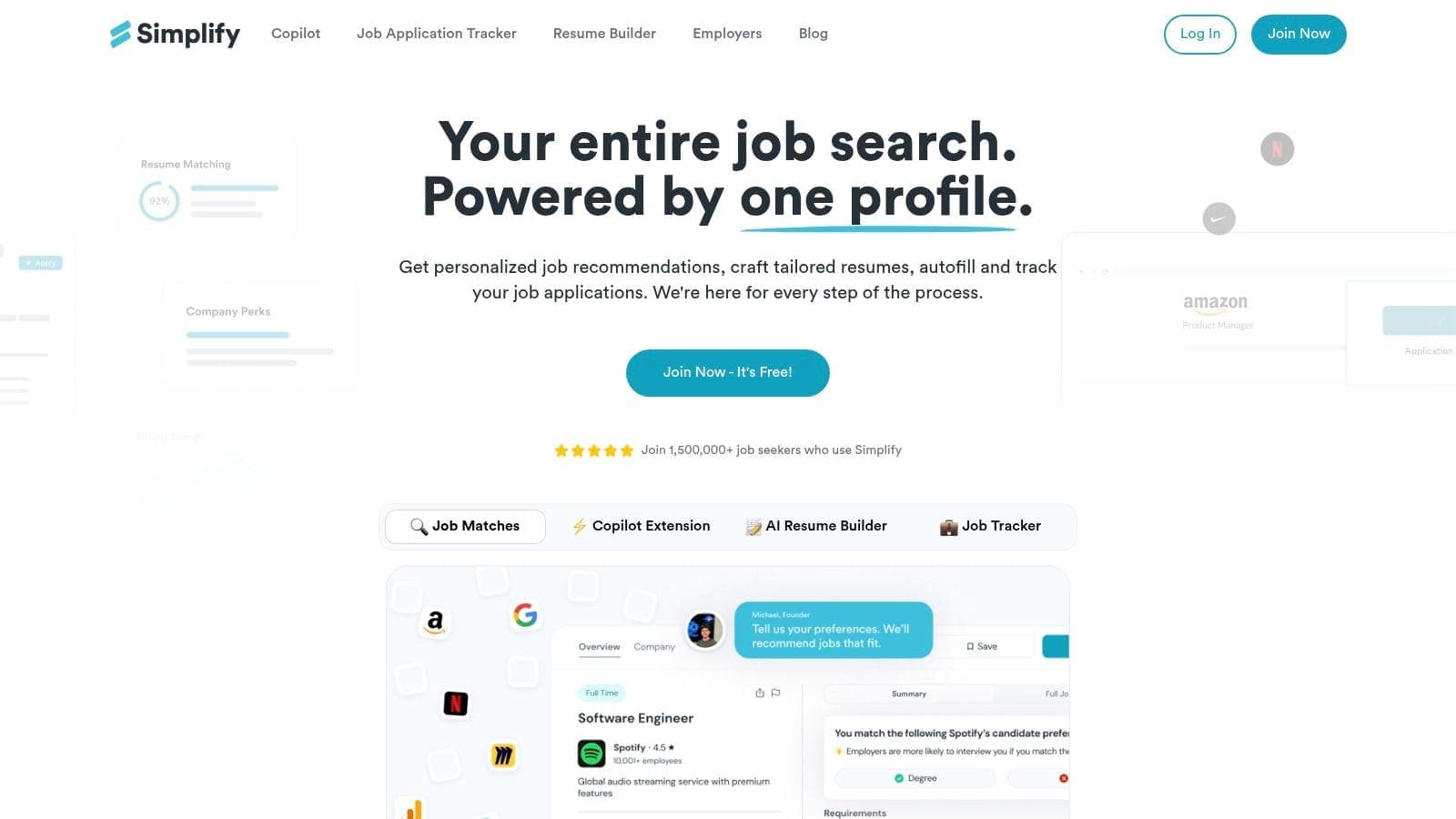 Simplify Copilot browser extension streamlining ATS job application autofill and lightweight tracking