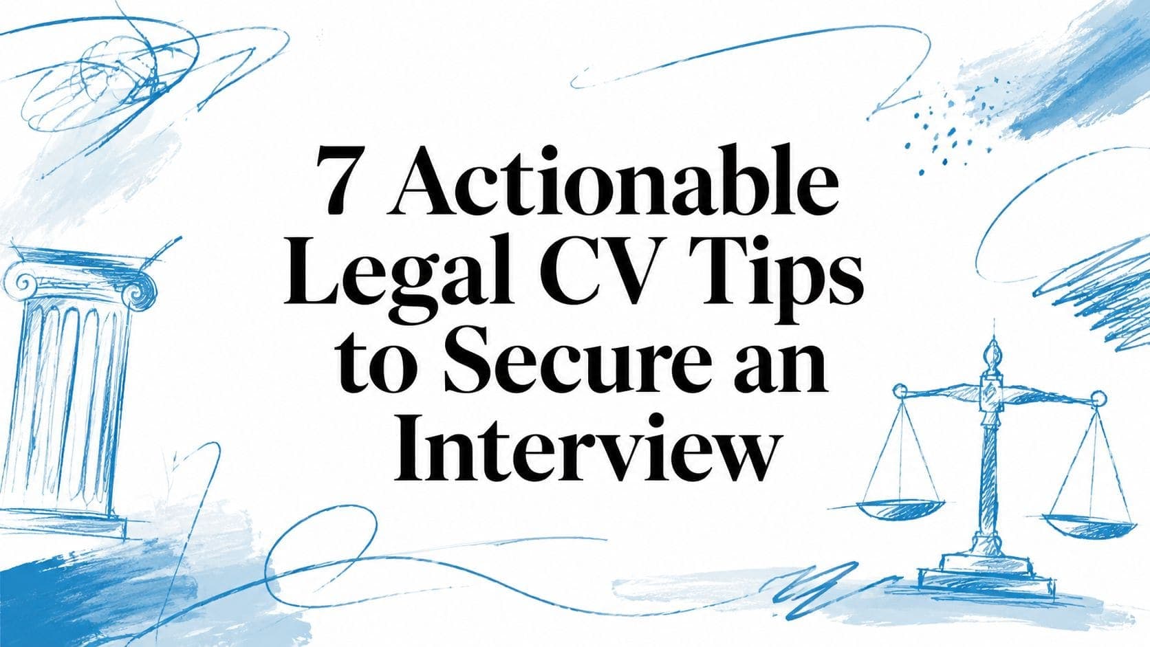 Seven legal CV tips for UK solicitors and paralegals covering practice area tailoring ATS keywords and solicitor qualifications layout