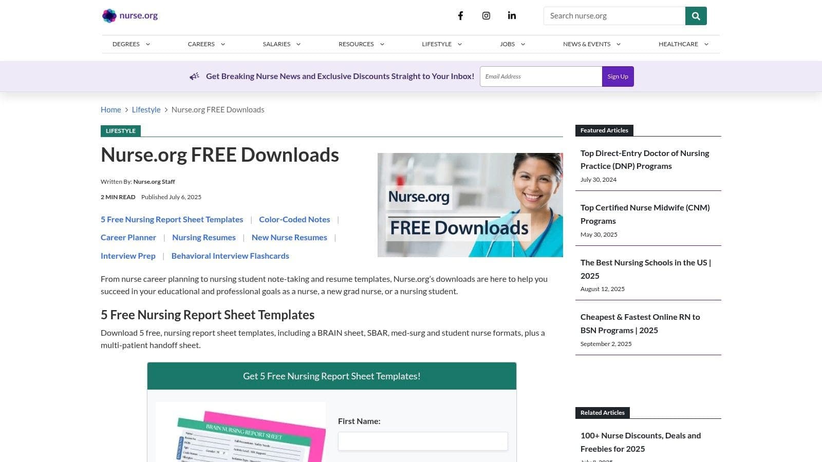 Professional nursing resume templates available on Canva's design platform
