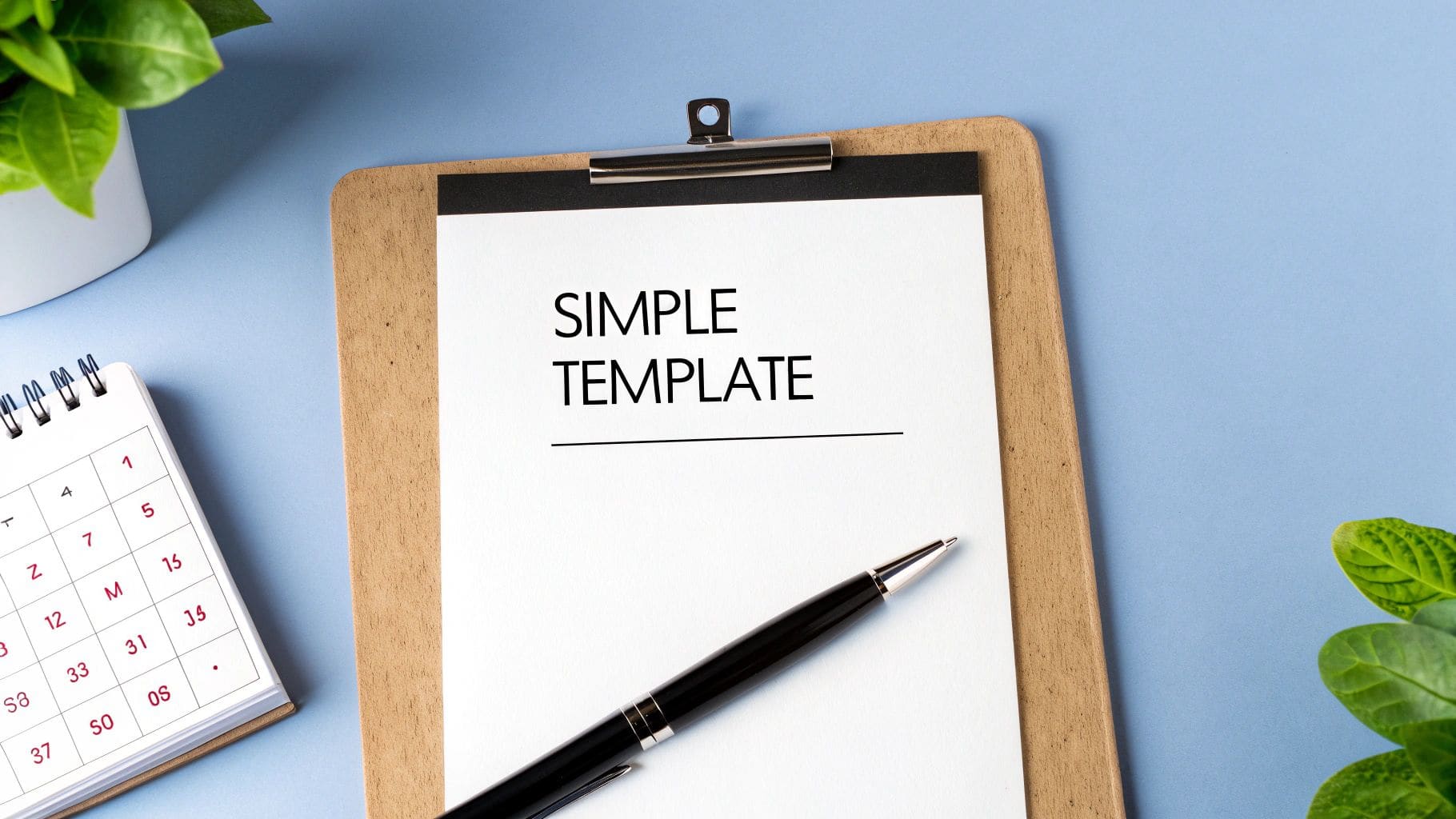 A minimalist desk setup with a laptop displaying a clean resignation letter template, showing professional formatting