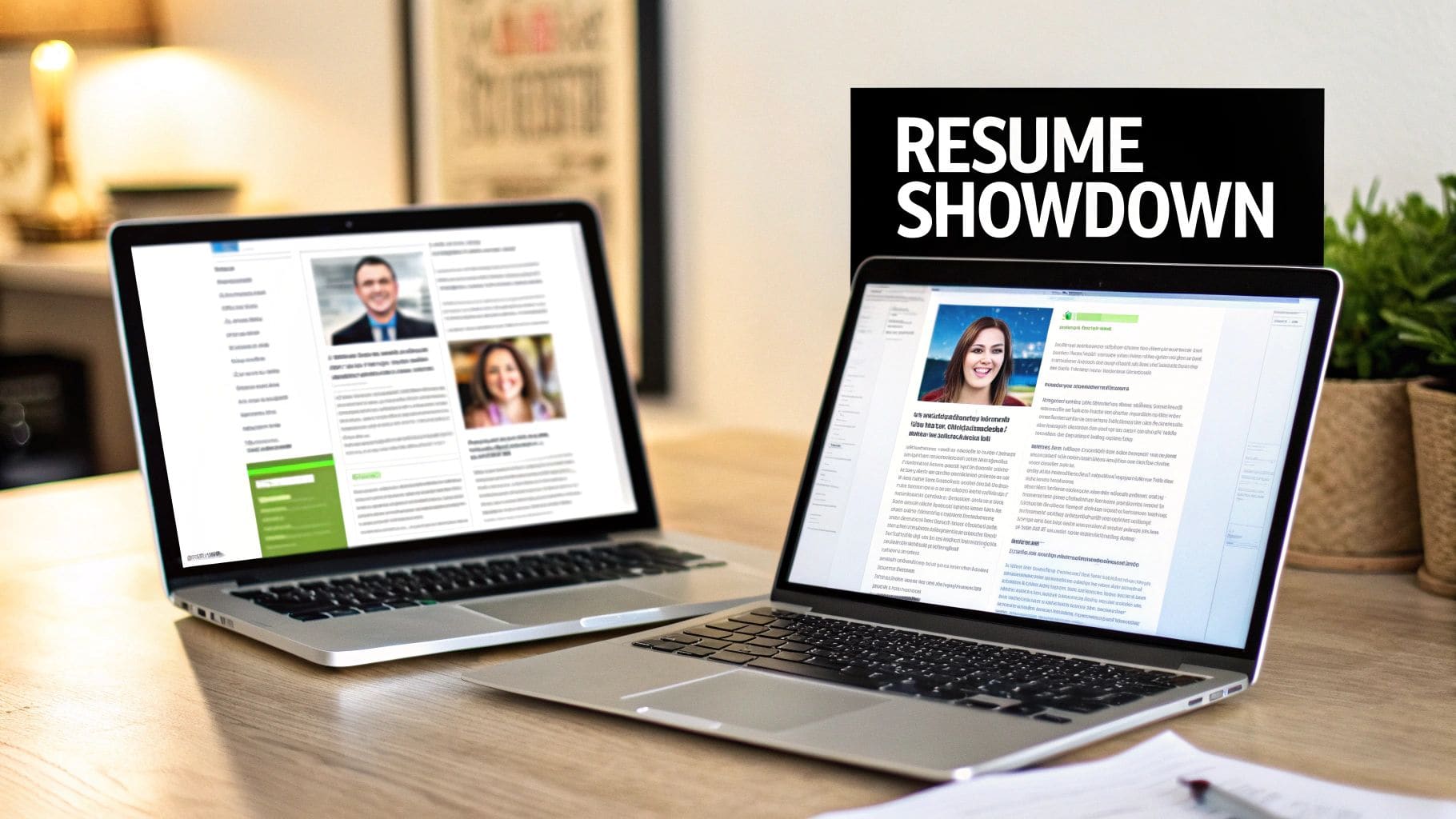 Resume Worded dashboard showing resume score analysis and metrics-based feedback system