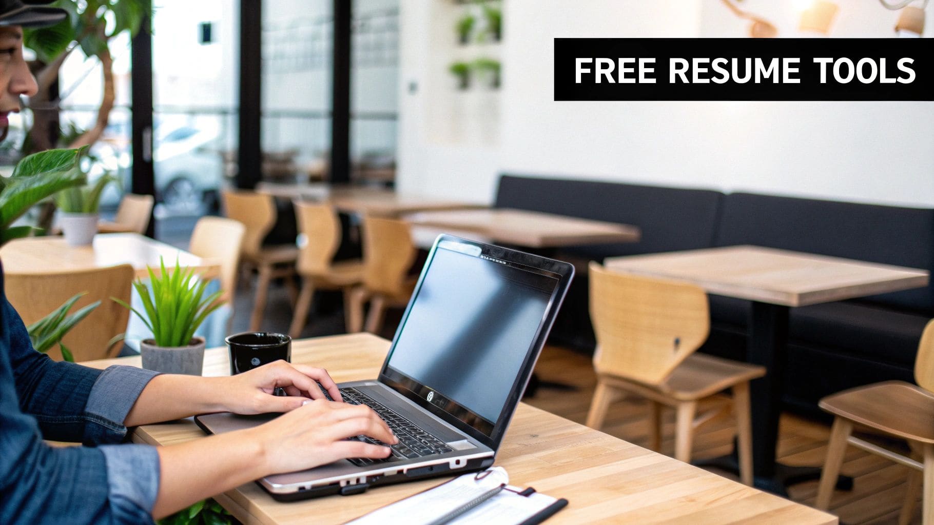 Professional resume builder interface showing template selection and customization options for creating free online resumes