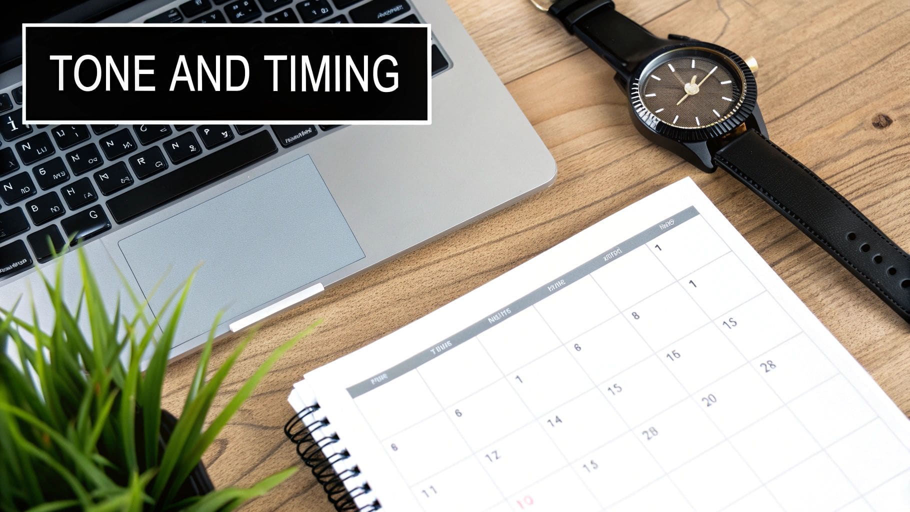 A person looking at a calendar, thoughtfully planning the timing of their resignation