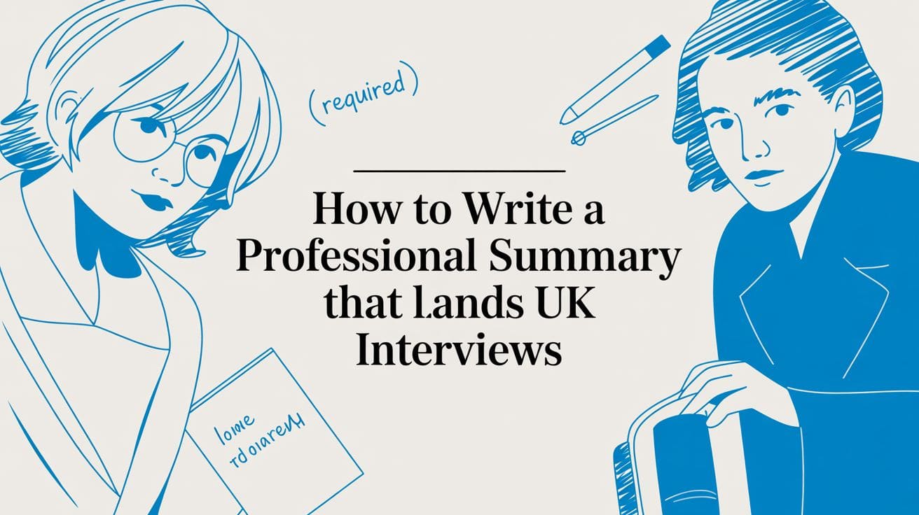How to Write a Professional Summary for a UK Job Application