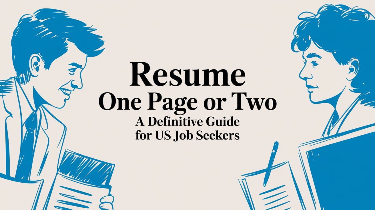 Resume One Page or Two: A Definitive Guide for US Job Seekers in 2026