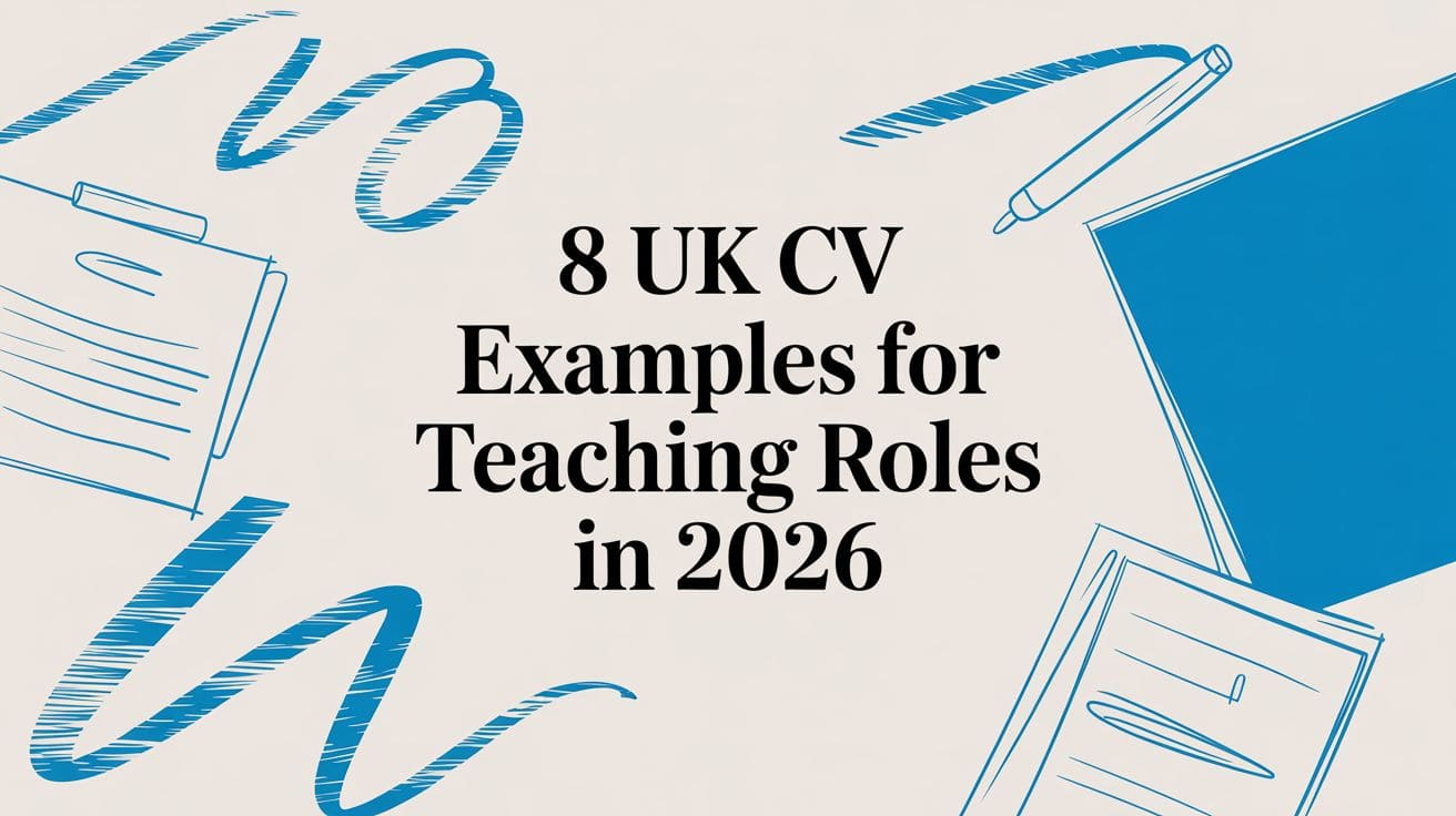 8 UK CV Examples for Teaching Roles in 2026