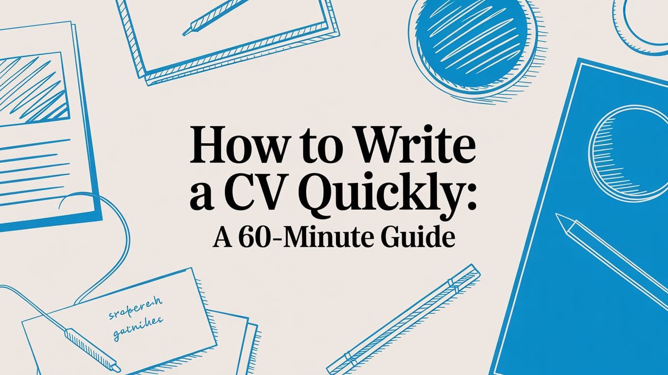 How to Write a CV Quickly: A 60-Minute Guide | CV Anywhere Blog