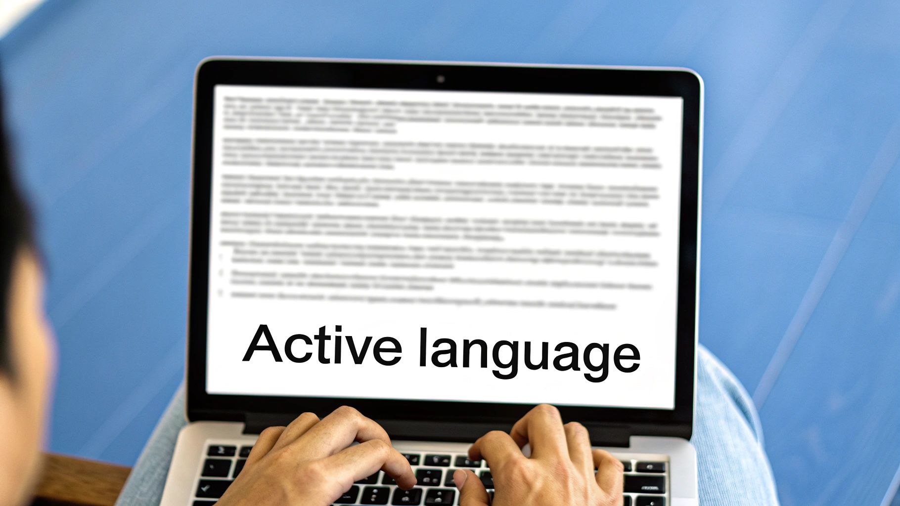 Using past-tense action verbs to highlight completed achievements