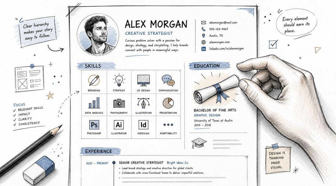 Consultant resume skills education and experience sections in clean ATS-friendly single column layout