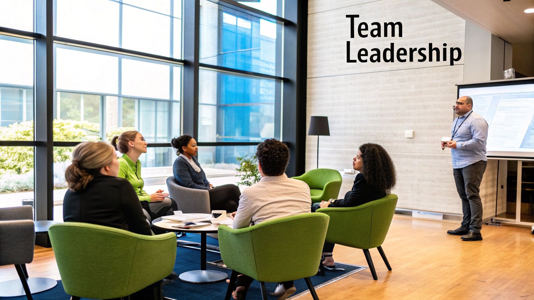 Team Leadership and Development Achievements showing team productivity metrics and leadership success indicators