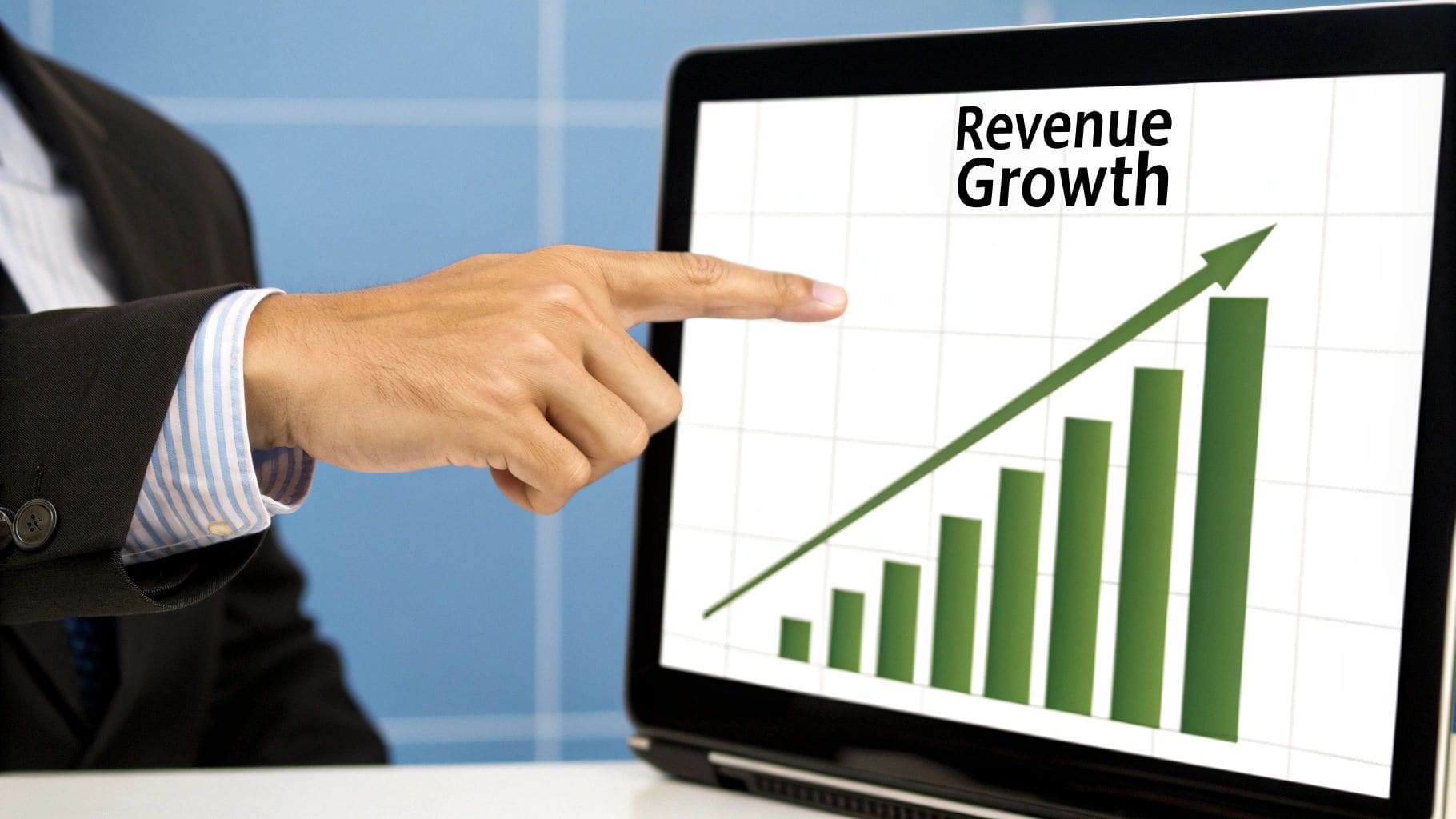 Quantified Revenue Growth showing financial success metrics and business impact