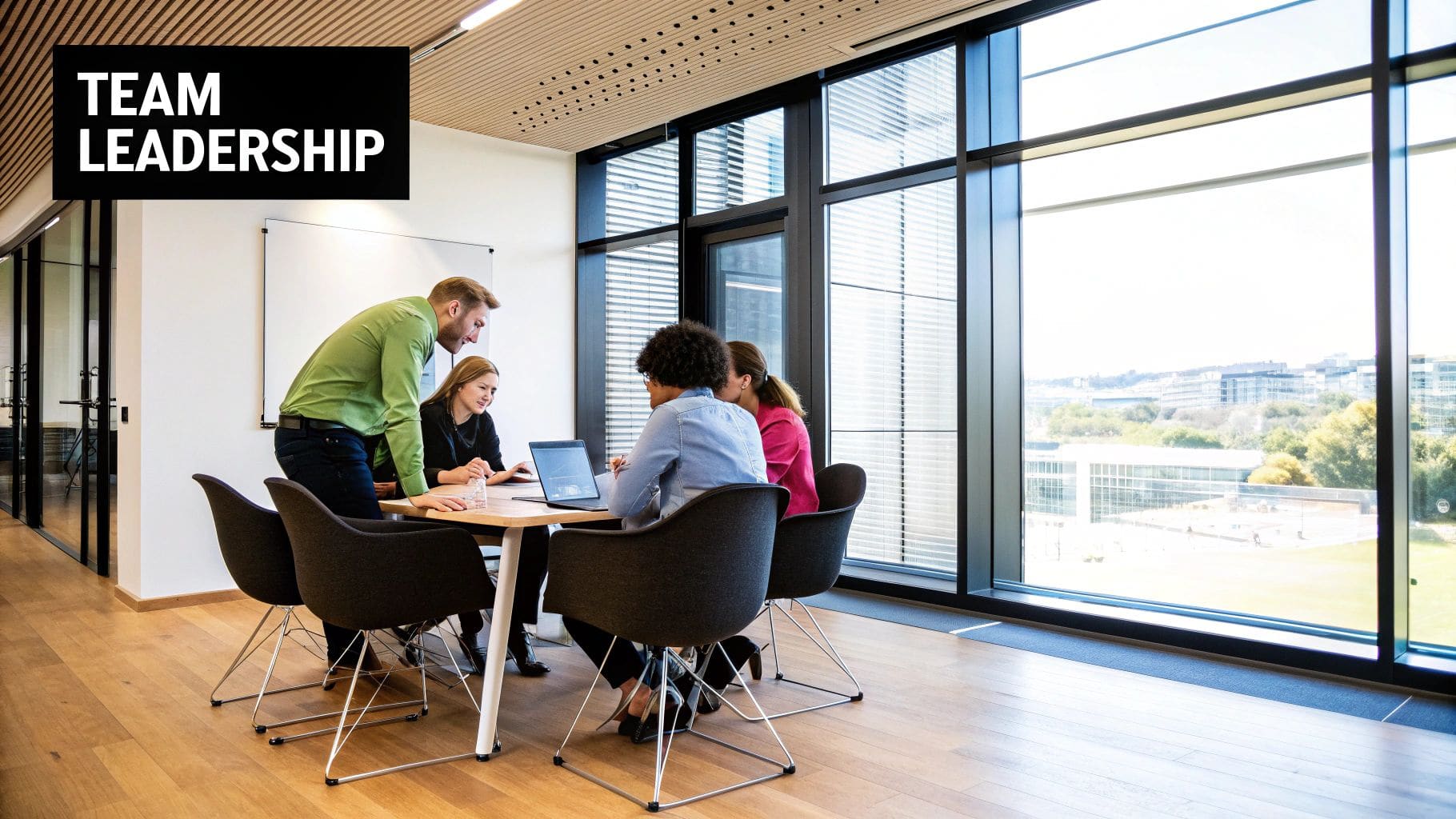 Team Leadership and Development showing team management and professional growth metrics