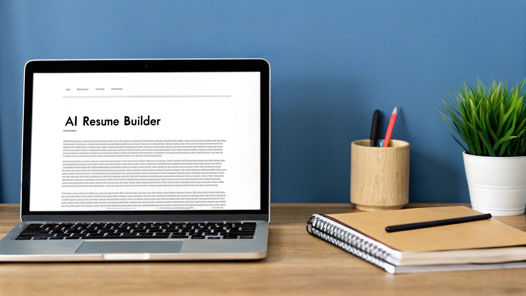 Resume AI builder interface showing modern design and user-friendly layout