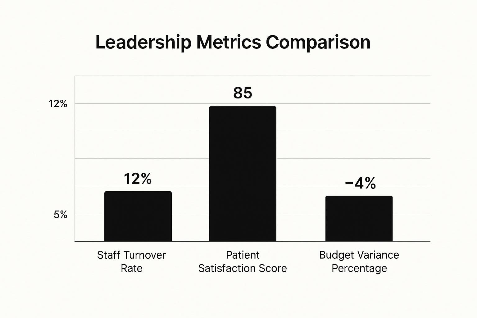 Infographic showing key data about Nurse Manager Leadership CV metrics and achievements