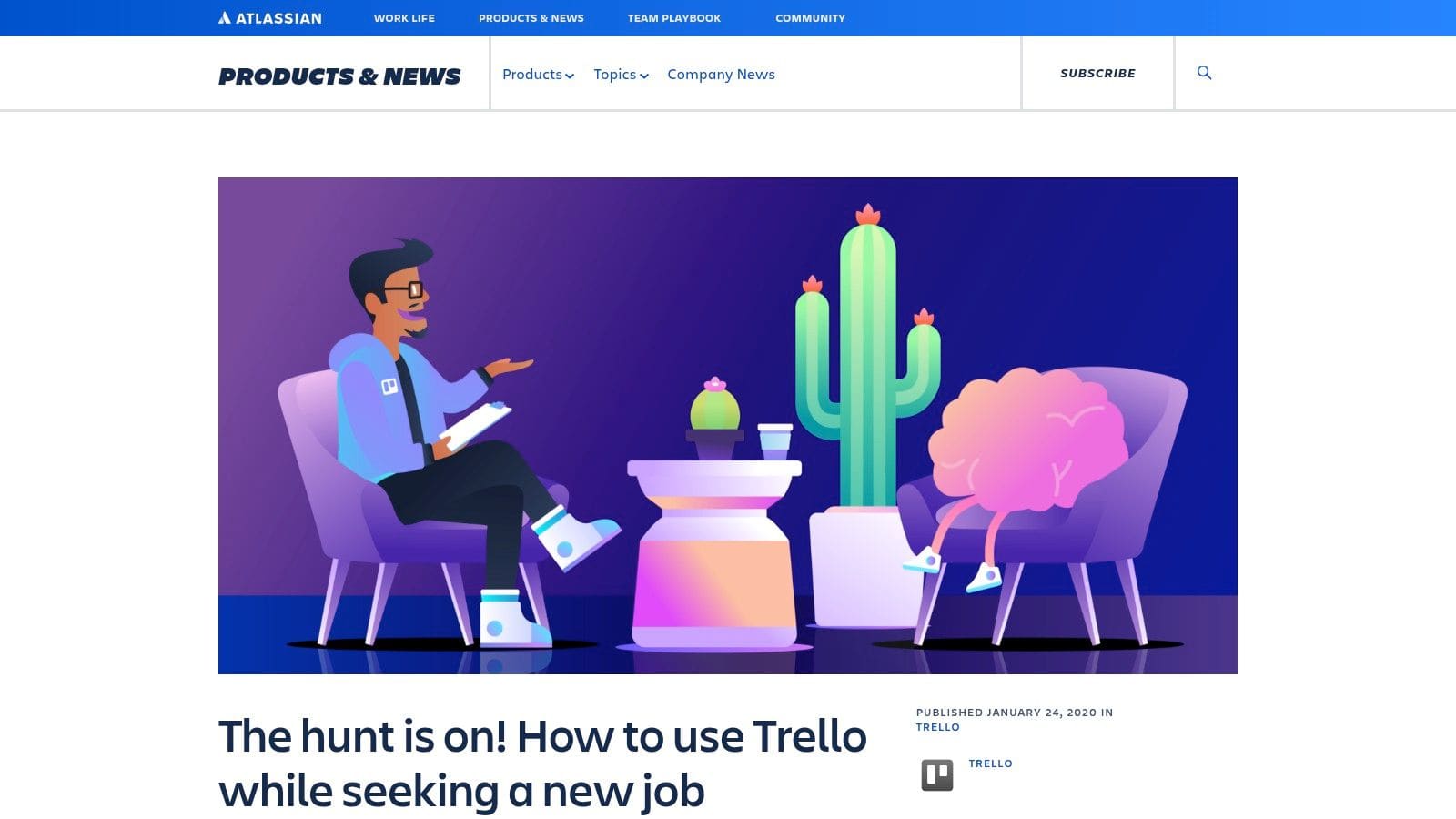 Trello Kanban board job tracker template showing cards organised by application status with drag-and-drop functionality